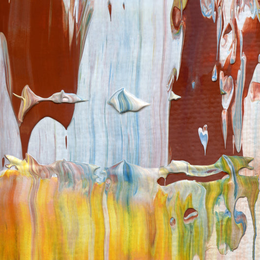 Scorpion Medicine C1 is an abstract oil-on-canvas artwork, a fractal of its parent painting Scorpion Medicine created by Anna Judd for the Scales Collection.