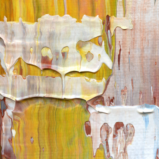Scorpion Medicine D1 is an abstract oil-on-canvas artwork, a fractal of its parent painting Scorpion Medicine created by Anna Judd for the Scales Collection.