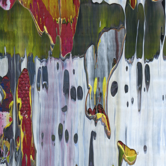 Sea of Simulacra E1 is an abstract oil-on-canvas artwork, a fractal of its parent painting Sea of Simulacra created by Anna Judd for the Scales Collection.
