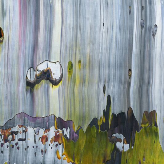 Sea of Simulacra F3 is an abstract oil-on-canvas artwork, a fractal of its parent painting Sea of Simulacra created by Anna Judd for the Scales Collection.