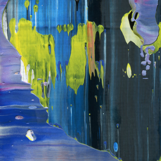 Seaside Portal C1 is an abstract oil-on-canvas artwork, a fractal of its parent painting Seaside Portal created by Anna Judd for the Scales Collection.