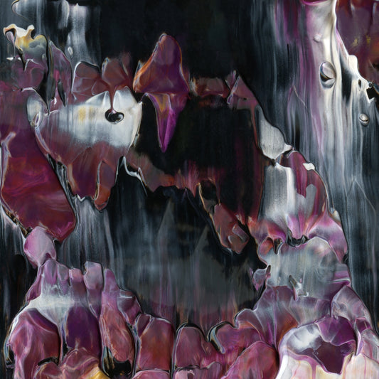 Self Destructing Manifestation A4 is an abstract oil-on-canvas artwork, a fractal of its parent painting Self Destructing Manifestation created by Anna Judd for the Scales Collection.