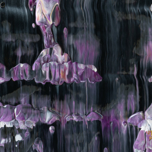 Self Destructing Manifestation B3 is an abstract oil-on-canvas artwork, a fractal of its parent painting Self Destructing Manifestation created by Anna Judd for the Scales Collection.