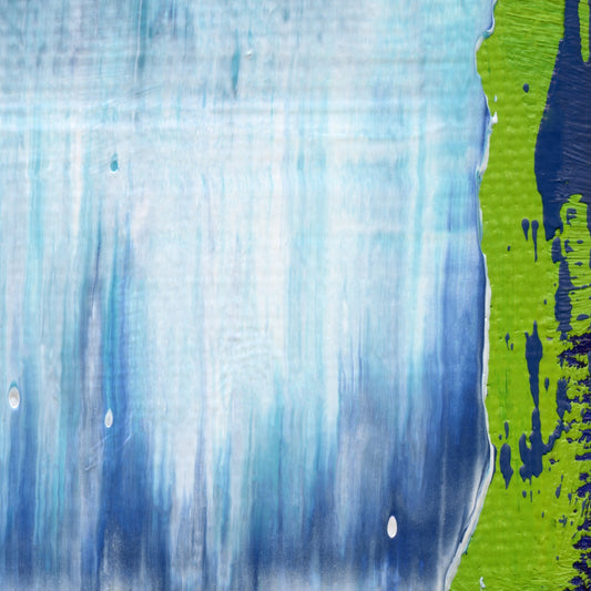 Shallow End E4 is an abstract oil-on-canvas artwork, a fractal of its parent painting Shallow End created by Anna Judd for the Scales Collection.