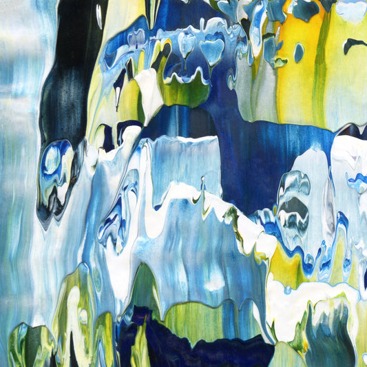 Shotgun, Cigarettes, Moonshine A1 is an abstract oil-on-canvas artwork, a fractal of its parent painting Shotgun, Cigarettes, Moonshine created by Anna Judd for the Scales Collection.