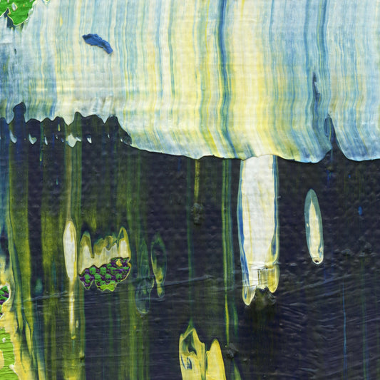 Siren Waters C2 is an abstract oil-on-canvas artwork, a fractal of its parent painting Siren Waters created by Anna Judd for the Scales Collection.