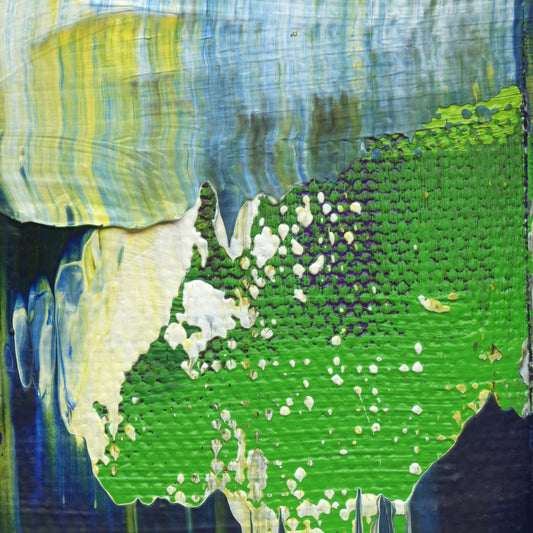 Siren Waters C4 is an abstract oil-on-canvas artwork, a fractal of its parent painting Siren Waters created by Anna Judd for the Scales Collection.