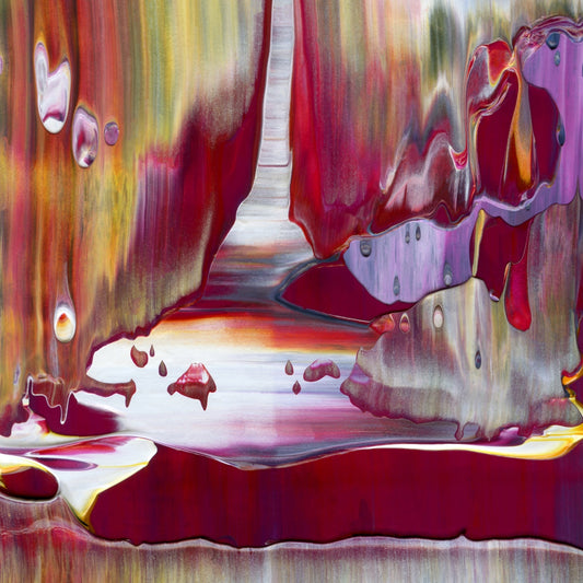 Skydiving with Icarus B2 is an abstract oil-on-canvas artwork, a fractal of its parent painting Skydiving with Icarus created by Anna Judd for the Scales Collection.