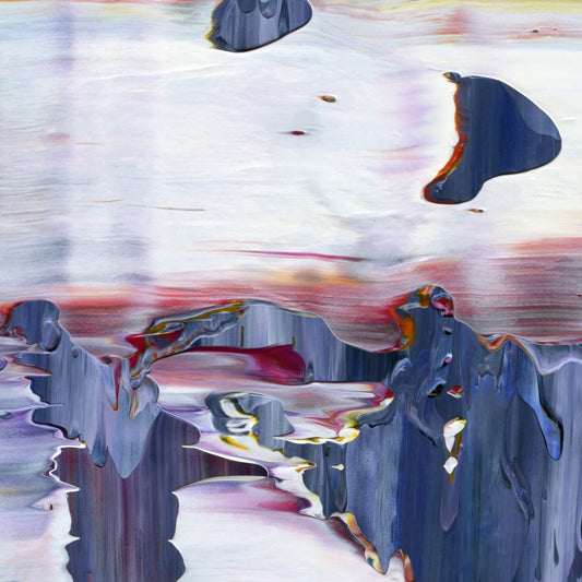 Skydiving with Icarus B4 is an abstract oil-on-canvas artwork, a fractal of its parent painting Skydiving with Icarus created by Anna Judd for the Scales Collection.