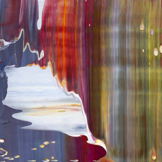 Skydiving with Icarus C1 is an abstract oil-on-canvas artwork, a fractal of its parent painting Skydiving with Icarus created by Anna Judd for the Scales Collection.