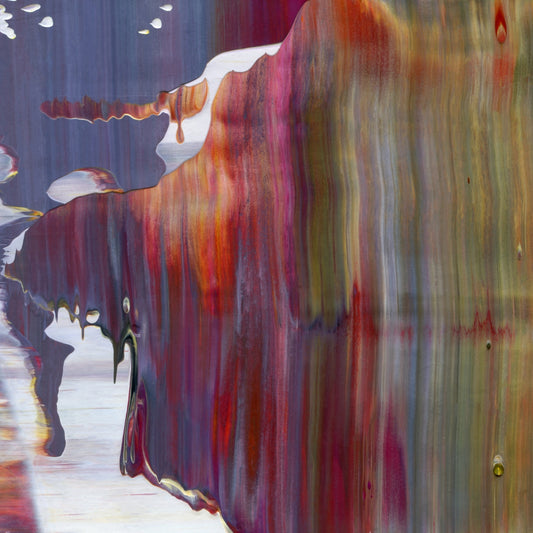 Skydiving with Icarus D1 is an abstract oil-on-canvas artwork, a fractal of its parent painting Skydiving with Icarus created by Anna Judd for the Scales Collection.