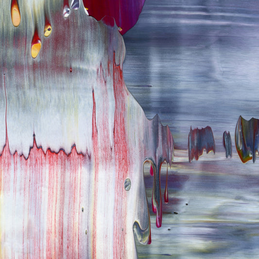Skydiving with Icarus D3 is an abstract oil-on-canvas artwork, a fractal of its parent painting Skydiving with Icarus created by Anna Judd for the Scales Collection.