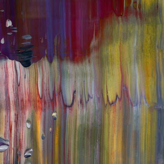 Skydiving with Icarus D6 is an abstract oil-on-canvas artwork, a fractal of its parent painting Skydiving with Icarus created by Anna Judd for the Scales Collection.