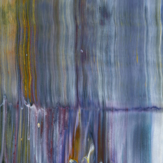 Skydiving with Icarus D7 is an abstract oil-on-canvas artwork, a fractal of its parent painting Skydiving with Icarus created by Anna Judd for the Scales Collection.