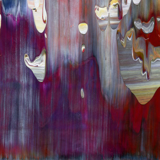 Skydiving with Icarus E5 is an abstract oil-on-canvas artwork, a fractal of its parent painting Skydiving with Icarus created by Anna Judd for the Scales Collection.