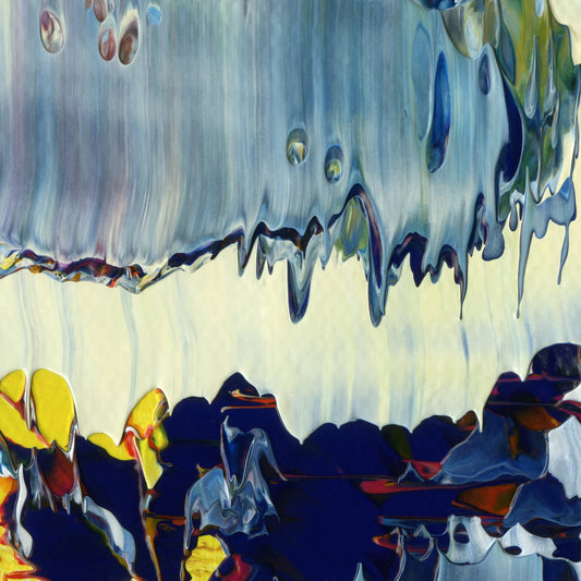 Smuggling Moon Crust B3 is an abstract oil-on-canvas artwork, a fractal of its parent painting Smuggling Moon Crust created by Anna Judd for the Scales Collection.