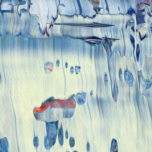 Smuggling Moon Crust D1 is an abstract oil-on-canvas artwork, a fractal of its parent painting Smuggling Moon Crust created by Anna Judd for the Scales Collection.