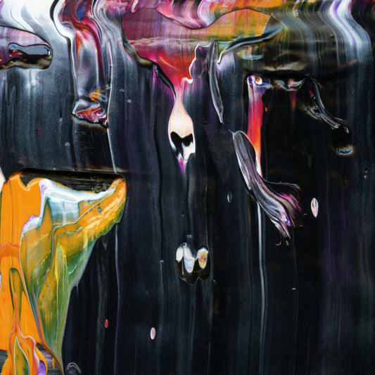 Sorrow Of Sancho A4 is an abstract oil-on-canvas artwork, a fractal of its parent painting Sorrow Of Sancho created by Anna Judd for the Scales Collection.