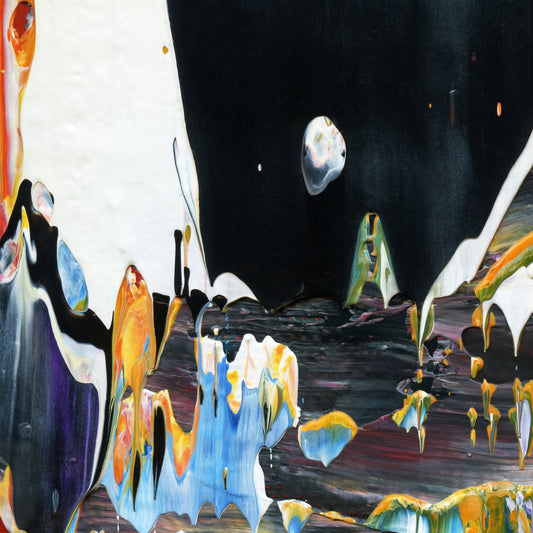 Sorrow Of Sancho B1 is an abstract oil-on-canvas artwork, a fractal of its parent painting Sorrow Of Sancho created by Anna Judd for the Scales Collection.