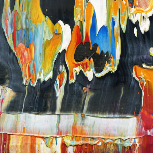 Sorrow Of Sancho E3 is an abstract oil-on-canvas artwork, a fractal of its parent painting Sorrow Of Sancho created by Anna Judd for the Scales Collection.
