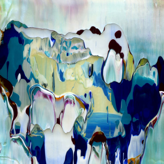 Spiritu Astra A4 is an abstract oil-on-canvas artwork, a fractal of its parent painting Spiritu Astra created by Anna Judd for the Scales Collection.