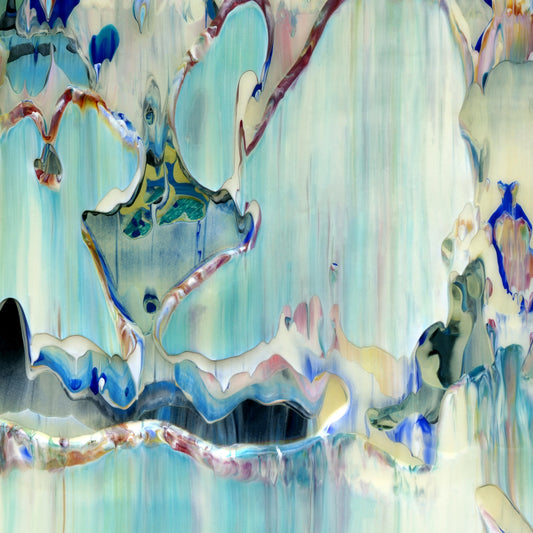 Spiritu Astra D3 is an abstract oil-on-canvas artwork, a fractal of its parent painting Spiritu Astra created by Anna Judd for the Scales Collection.