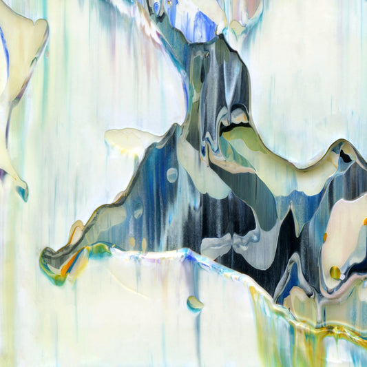 Spiritu Astra E4 is an abstract oil-on-canvas artwork, a fractal of its parent painting Spiritu Astra created by Anna Judd for the Scales Collection.