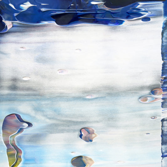 Spiritual Wipeout A1 is an abstract oil-on-canvas artwork, a fractal of its parent painting Spiritual Wipeout created by Anna Judd for the Scales Collection.