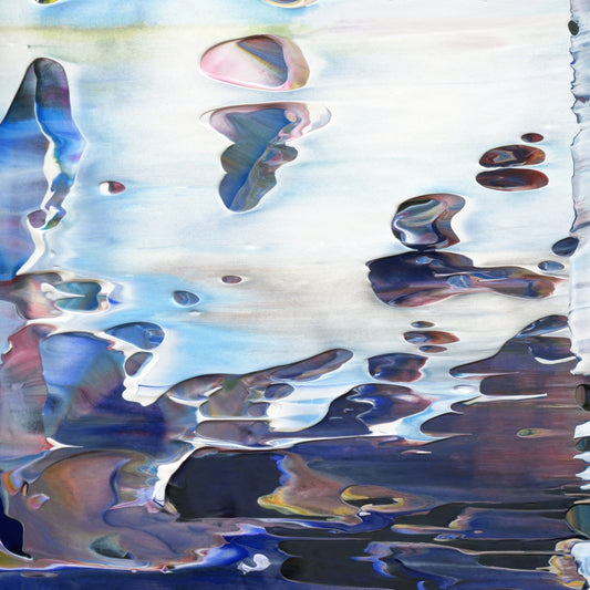 Spiritual Wipeout B1 is an abstract oil-on-canvas artwork, a fractal of its parent painting Spiritual Wipeout created by Anna Judd for the Scales Collection.