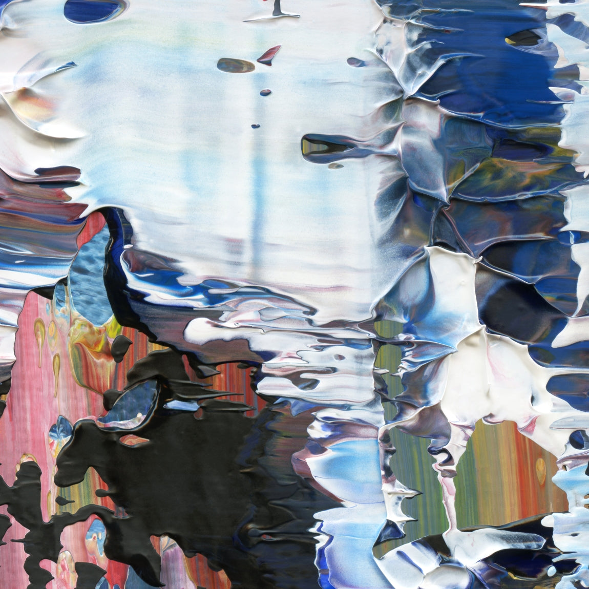 Spiritual Wipeout B4 is an abstract oil-on-canvas artwork, a fractal of its parent painting Spiritual Wipeout created by Anna Judd for the Scales Collection.