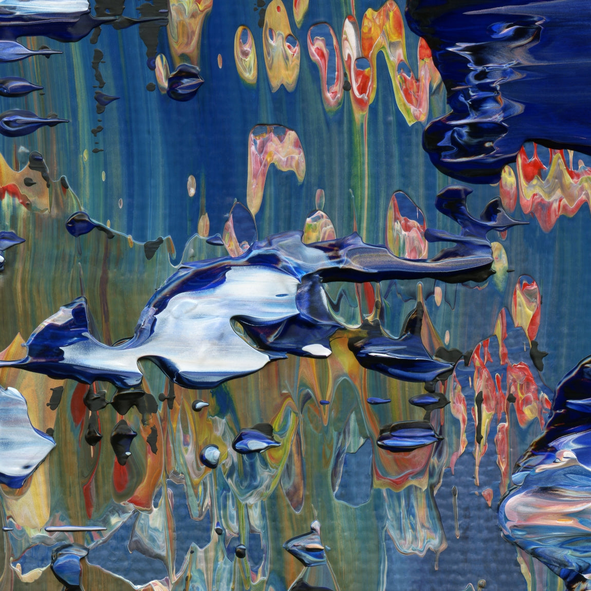 Spiritual Wipeout C2 is an abstract oil-on-canvas artwork, a fractal of its parent painting Spiritual Wipeout created by Anna Judd for the Scales Collection.