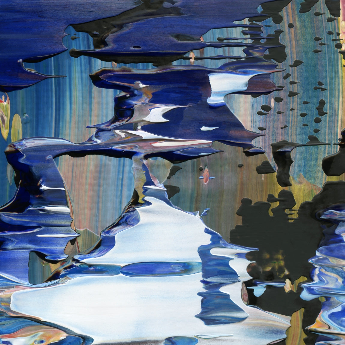 Spiritual Wipeout C3 is an abstract oil-on-canvas artwork, a fractal of its parent painting Spiritual Wipeout created by Anna Judd for the Scales Collection.