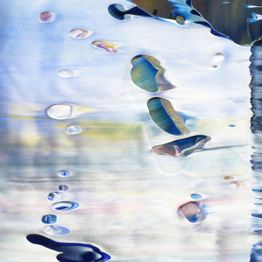 Spiritual Wipeout E1 is an abstract oil-on-canvas artwork, a fractal of its parent painting Spiritual Wipeout created by Anna Judd for the Scales Collection.