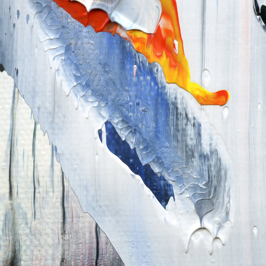 Stargazing on Vesuvius F1 is an abstract oil-on-canvas artwork, a fractal of its parent painting Stargazing on Vesuvius created by Anna Judd for the Scales Collection.