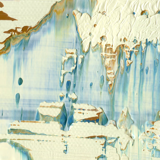 Stumbling Into Sand Dunes E4 is an abstract oil-on-canvas artwork, a fractal of its parent painting Stumbling Into Sand Dunes created by Anna Judd for the Scales Collection.