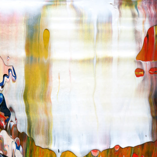 Suddenly Unfettered A4 is an abstract oil-on-canvas artwork, a fractal of its parent painting Suddenly Unfettered created by Anna Judd for the Scales Collection.