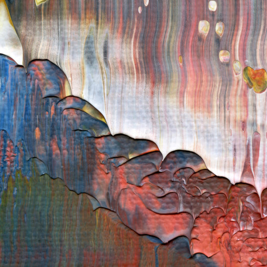 Suddenly Unfettered E2 is an abstract oil-on-canvas artwork, a fractal of its parent painting Suddenly Unfettered created by Anna Judd for the Scales Collection.