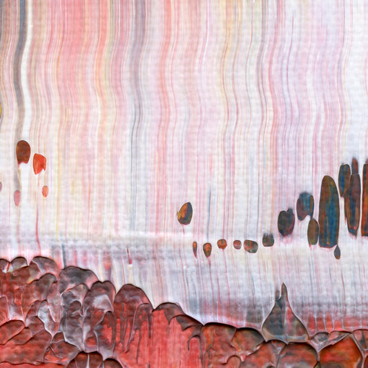 Suddenly Unfettered E3 is an abstract oil-on-canvas artwork, a fractal of its parent painting Suddenly Unfettered created by Anna Judd for the Scales Collection.