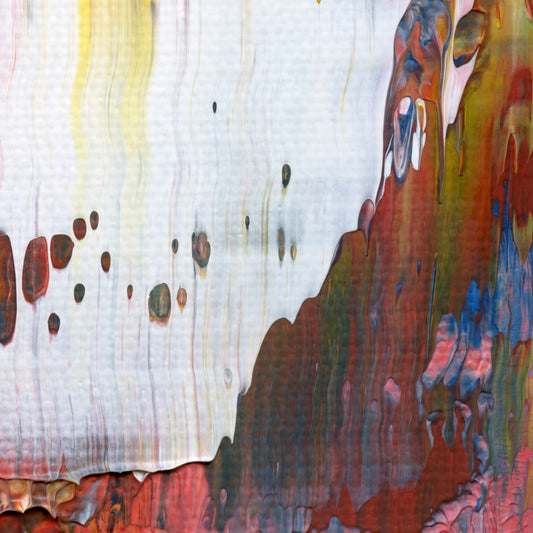 Suddenly Unfettered E4 is an abstract oil-on-canvas artwork, a fractal of its parent painting Suddenly Unfettered created by Anna Judd for the Scales Collection.
