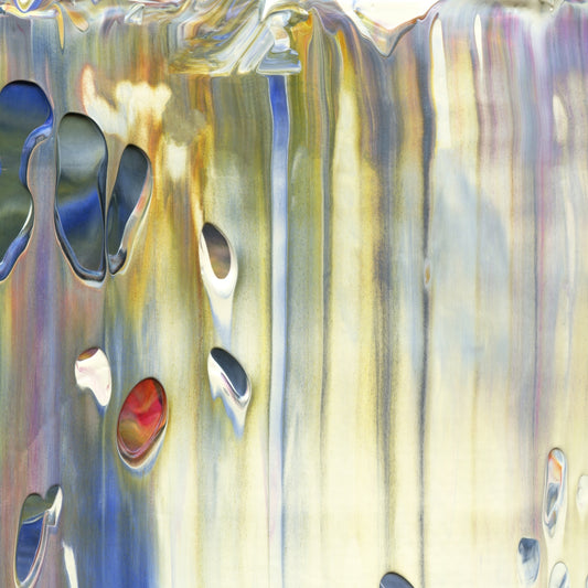Sunshine Barrelride A4 is an abstract oil-on-canvas artwork, a fractal of its parent painting Sunshine Barrelride created by Anna Judd for the Scales Collection.