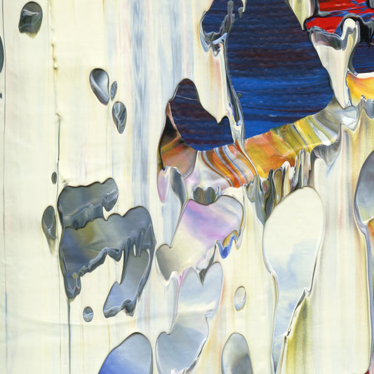 Sunshine Barrelride B1 is an abstract oil-on-canvas artwork, a fractal of its parent painting Sunshine Barrelride created by Anna Judd for the Scales Collection.