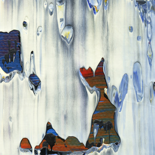 Sunshine Barrelride C3 is an abstract oil-on-canvas artwork, a fractal of its parent painting Sunshine Barrelride created by Anna Judd for the Scales Collection.