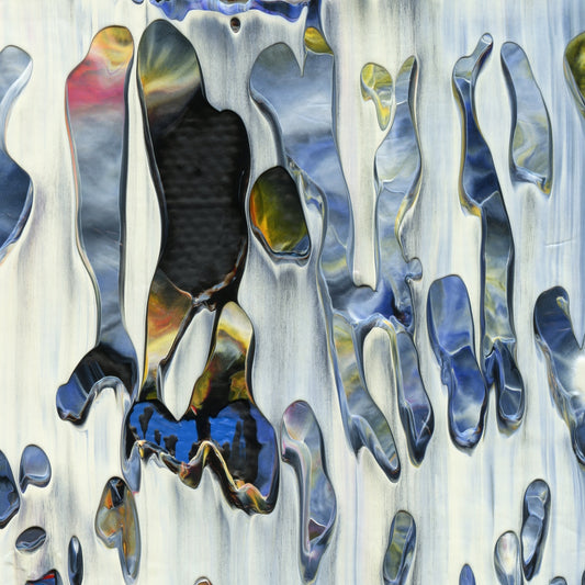 Sunshine Barrelride D3 is an abstract oil-on-canvas artwork, a fractal of its parent painting Sunshine Barrelride created by Anna Judd for the Scales Collection.