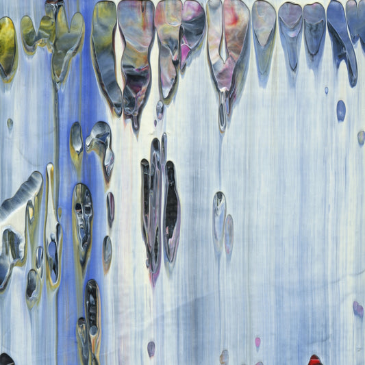 Sunshine Barrelride D4 is an abstract oil-on-canvas artwork, a fractal of its parent painting Sunshine Barrelride created by Anna Judd for the Scales Collection.