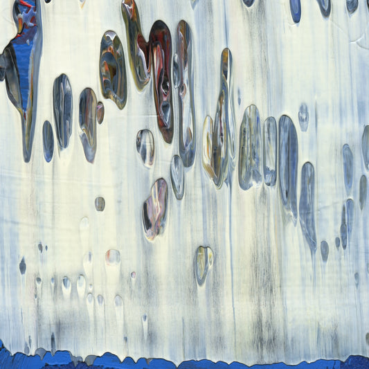 Sunshine Barrelride E3 is an abstract oil-on-canvas artwork, a fractal of its parent painting Sunshine Barrelride created by Anna Judd for the Scales Collection.