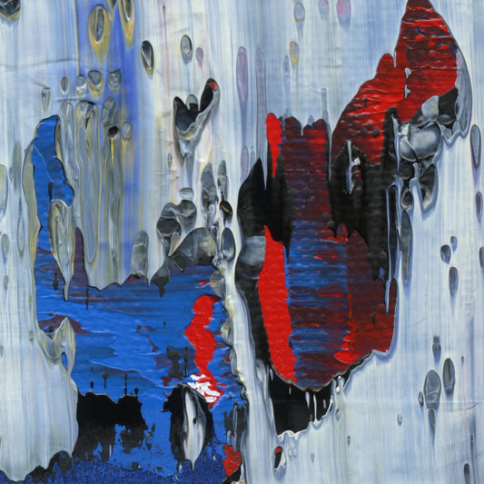 Sunshine Barrelride E4 is an abstract oil-on-canvas artwork, a fractal of its parent painting Sunshine Barrelride created by Anna Judd for the Scales Collection.