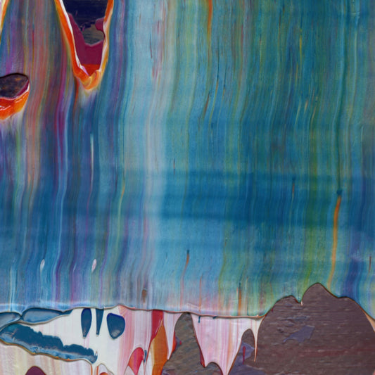 Surrender at Xanadu E4 is an abstract oil-on-canvas artwork, a fractal of its parent painting Surrender at Xanadu created by Anna Judd for the Scales Collection.