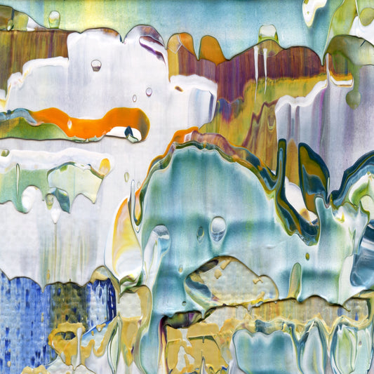 Take Me To Eleusis A2 is an abstract oil-on-canvas artwork, a fractal of its parent painting Take Me To Eleusis created by Anna Judd for the Scales Collection.