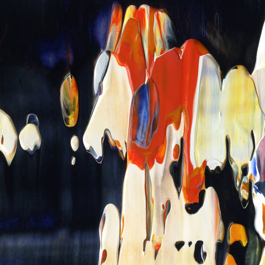 Taoists Don't Know Shit B5 is an abstract oil-on-canvas artwork, a fractal of its parent painting Taoists Don't Know Shit created by Anna Judd for the Scales Collection.