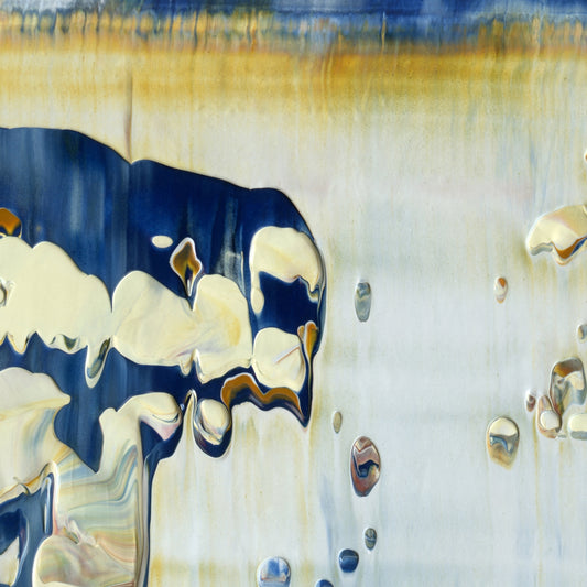 Telepathic Tea Kettle A2 is an abstract oil-on-canvas artwork, a fractal of its parent painting Telepathic Tea Kettle created by Anna Judd for the Scales Collection.